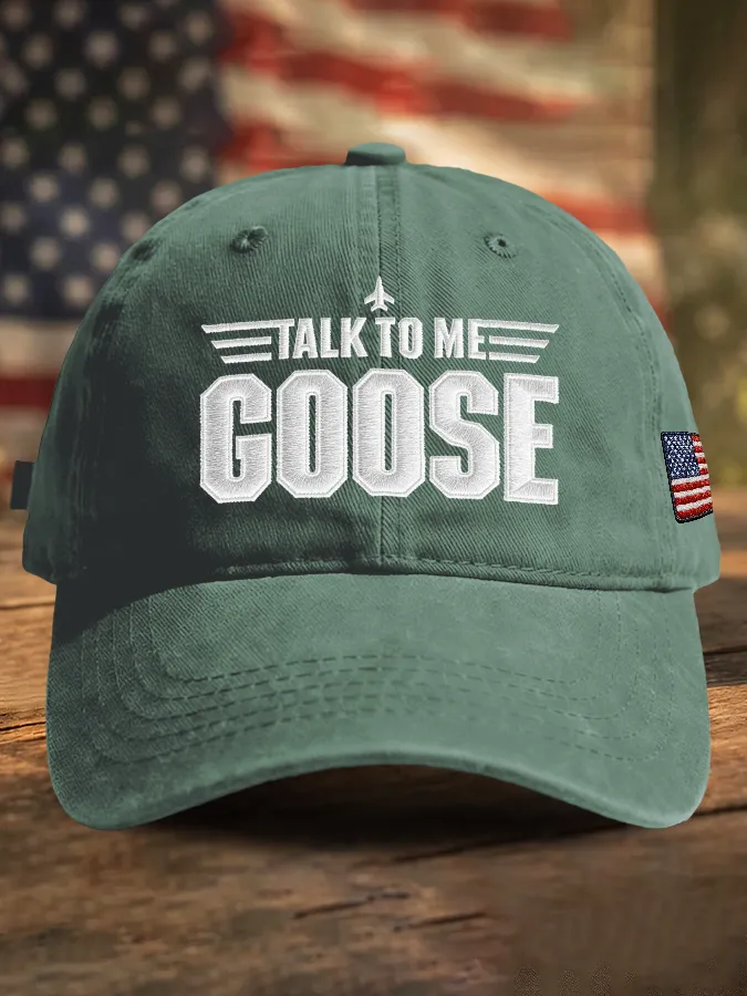 Retro Talk To Me Goose Print Baseball Cap