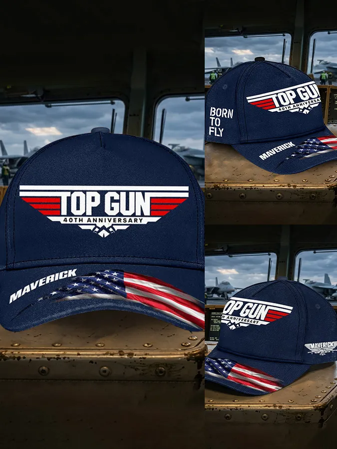 Retro 40th Anniversary Print Baseball Cap