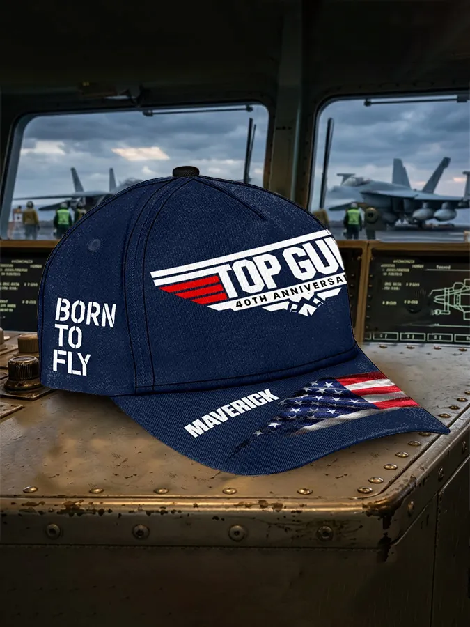 Retro 40th Anniversary Print Baseball Cap