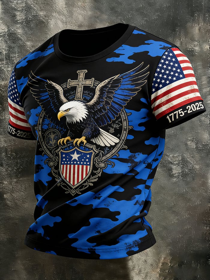 Men's Retro Faith 250th Anniversary American Short-Sleeve T-Shirt