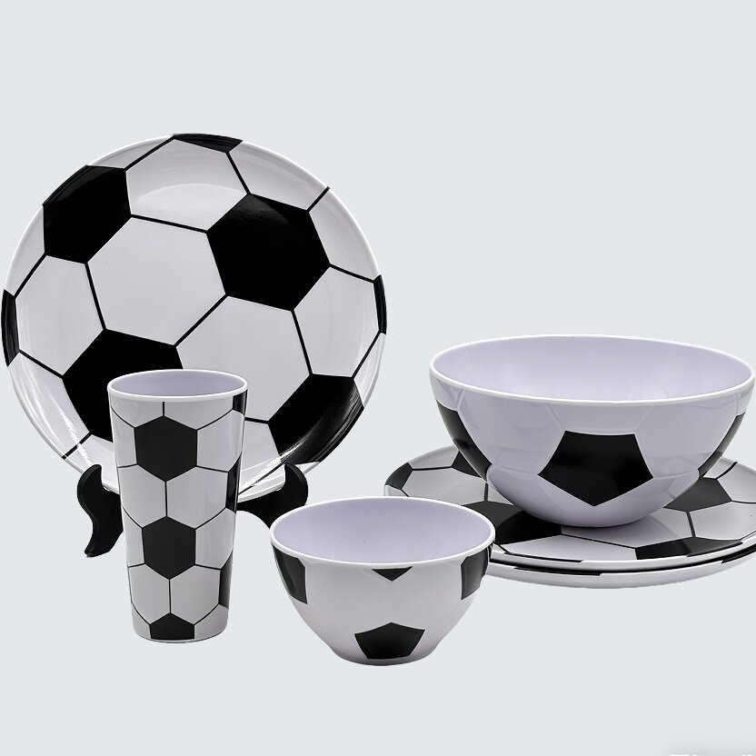 ⚽ Classic Soccer Theme Watch Party Dinnerware Set