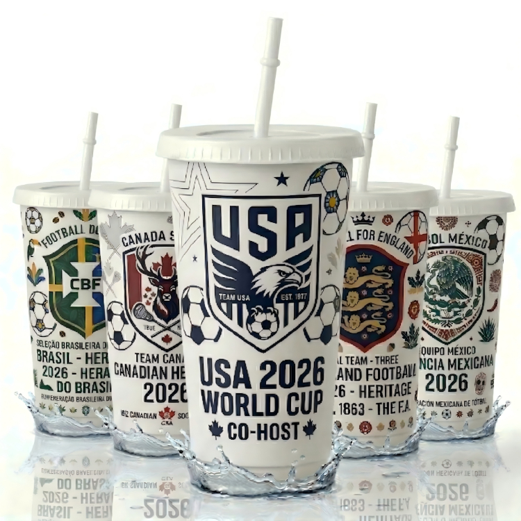 ⚽ 2026 International Heritage Tumbler Collection with Lids & Straws