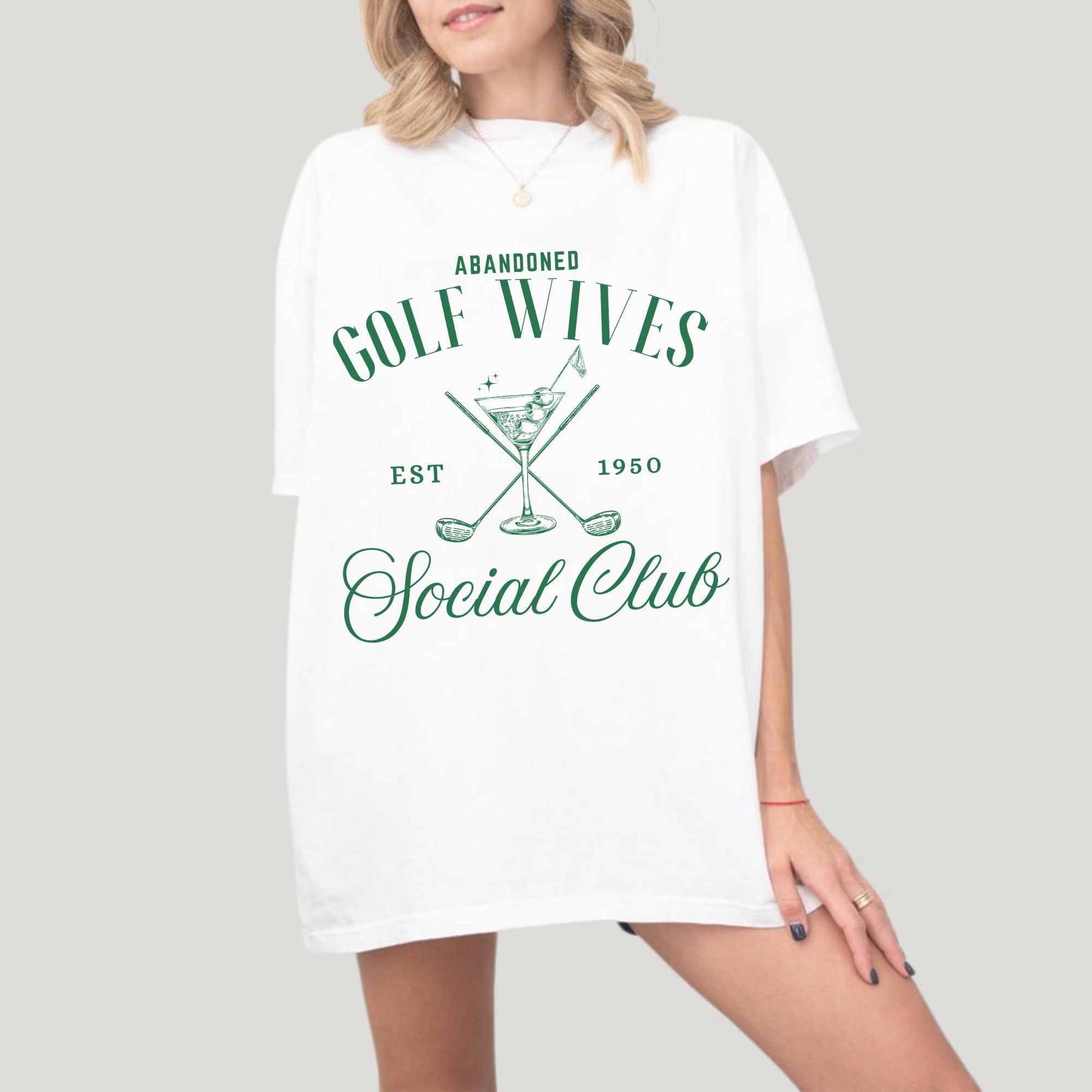 Abandoned Golf Wives Social Club Comfort Colors T-Shirt, Women's Golfing Tee, Golf Wife Shirt