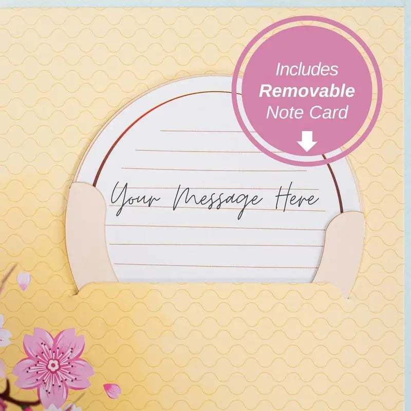 3D Cherry Blossom Flower Bouquet Pop Up Card - View 9