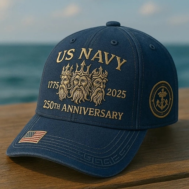Men's United States 250th Anniversary Hat Baseball Cap Sun Hat Trucker Hat Blue White Polyester Print Patriotic Fashion Casual Street Daily American Flag Adjustable Sunscreen Breathable