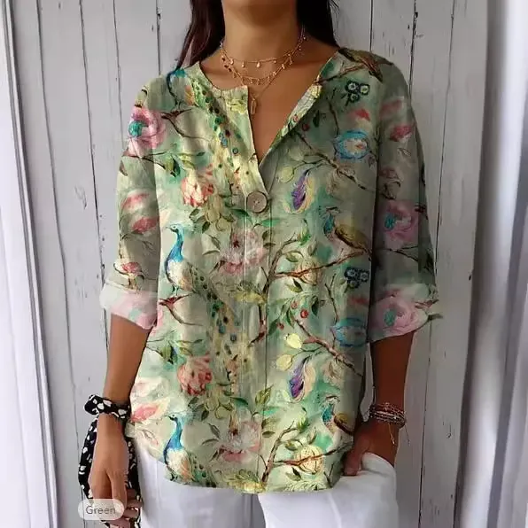 Elegant Floral Blouse.