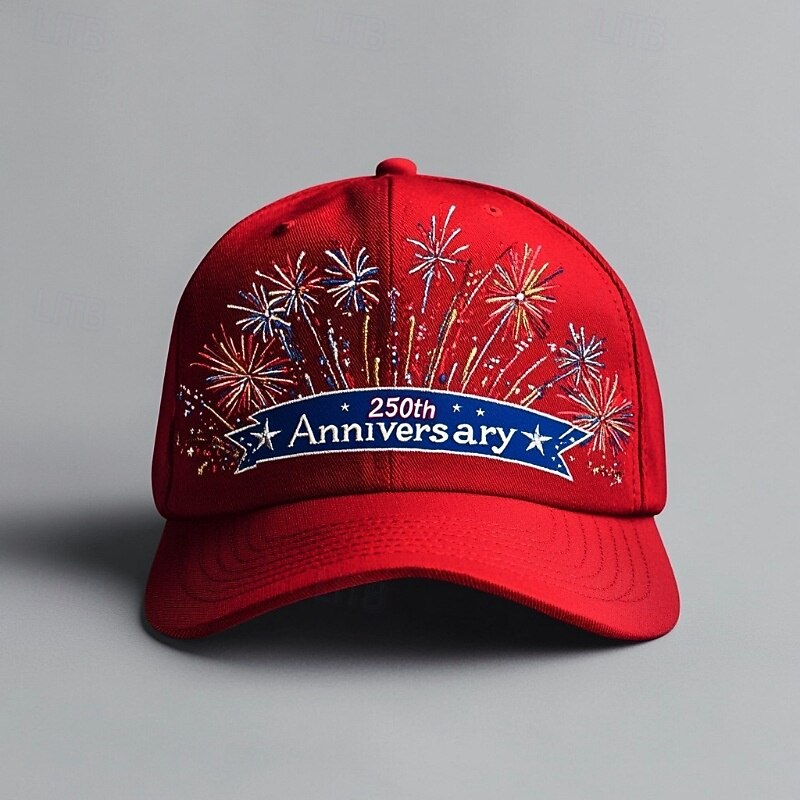 Men's United States 250th Anniversary Hat Baseball Cap Sun Hat Trucker Hat Blue White Polyester Print Patriotic Fashion Casual Street Daily American Flag Adjustable Sunscreen Breathable