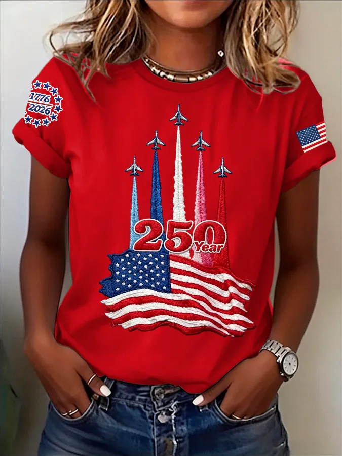 Women's Retro 1776–2026 250 Year Print T-Shirt