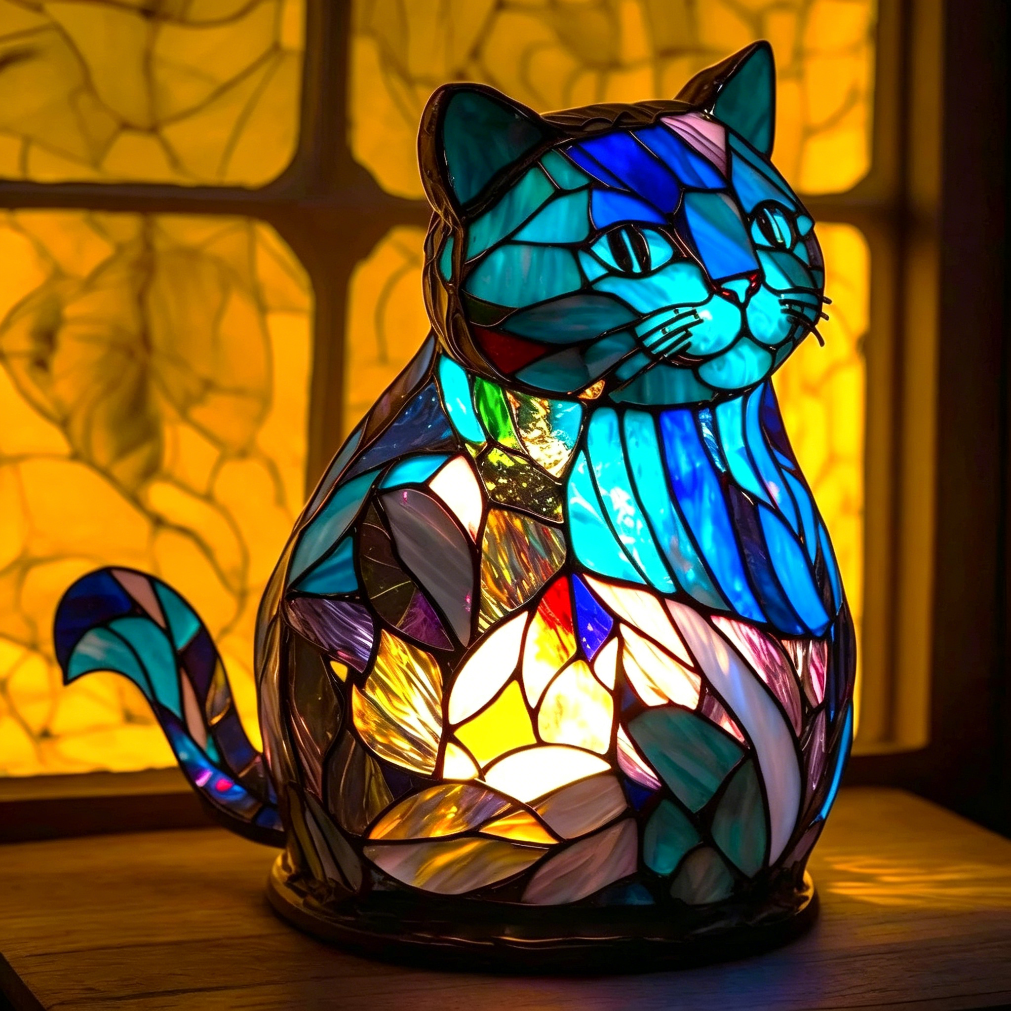 🐾 Stained Glass Animal & Nature Lamp Collection
