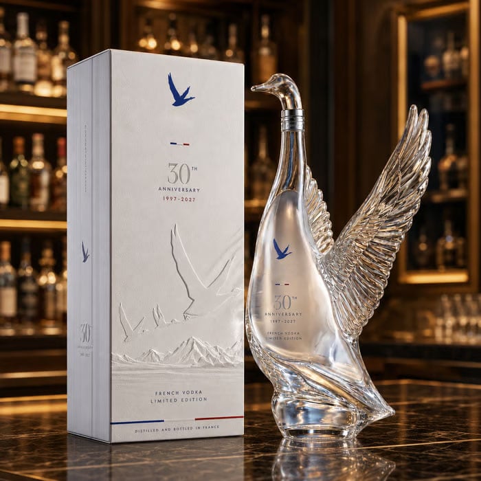 30TH Annibersary Goose Sculpted Decanter - View 2