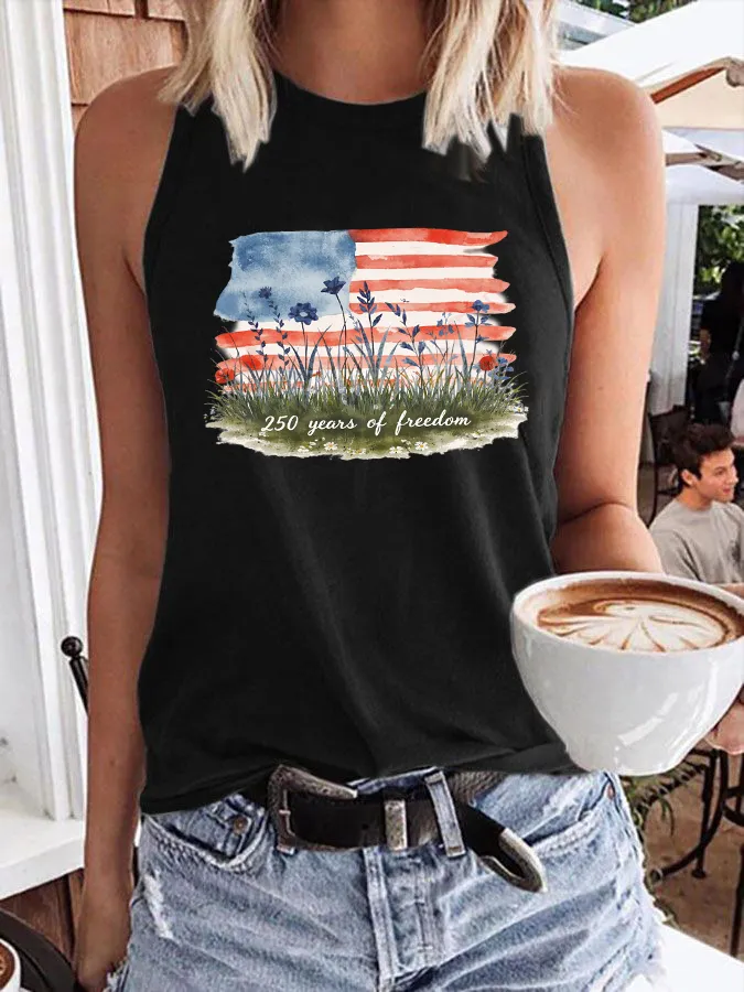 250 Years Freedom Print Tank Top