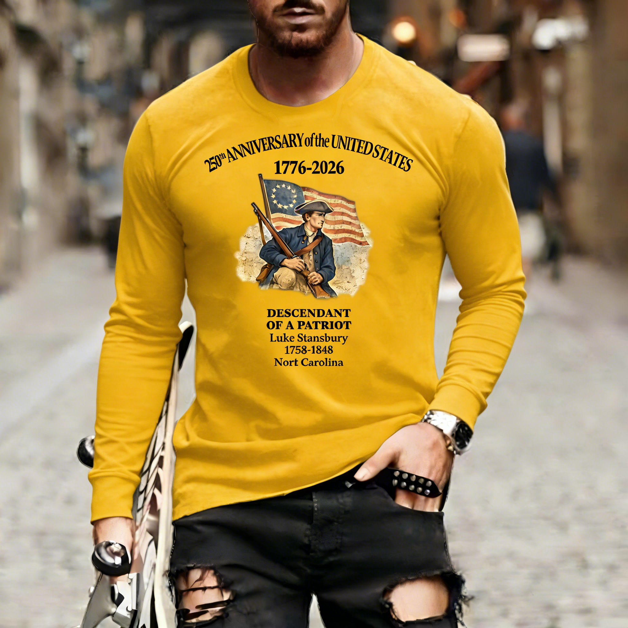 [Copy]Men's Retro 250th Anniversary of the United States Independence Day Cross Print Polo Shirt