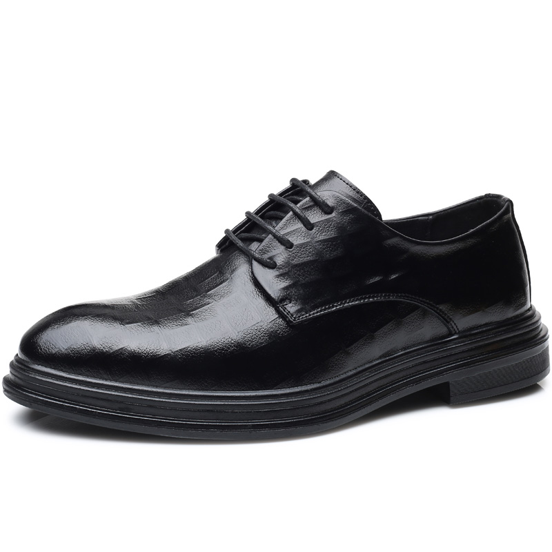 Classic Textured Derby Shoes – Men’s Business Dress Shoes