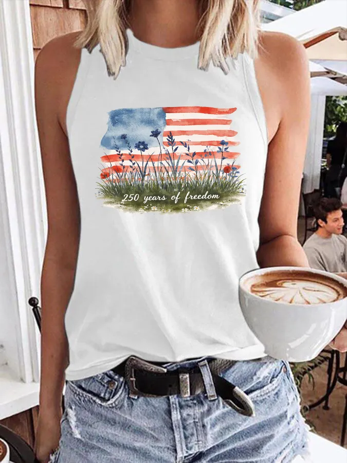 250 Years Freedom Print Tank Top