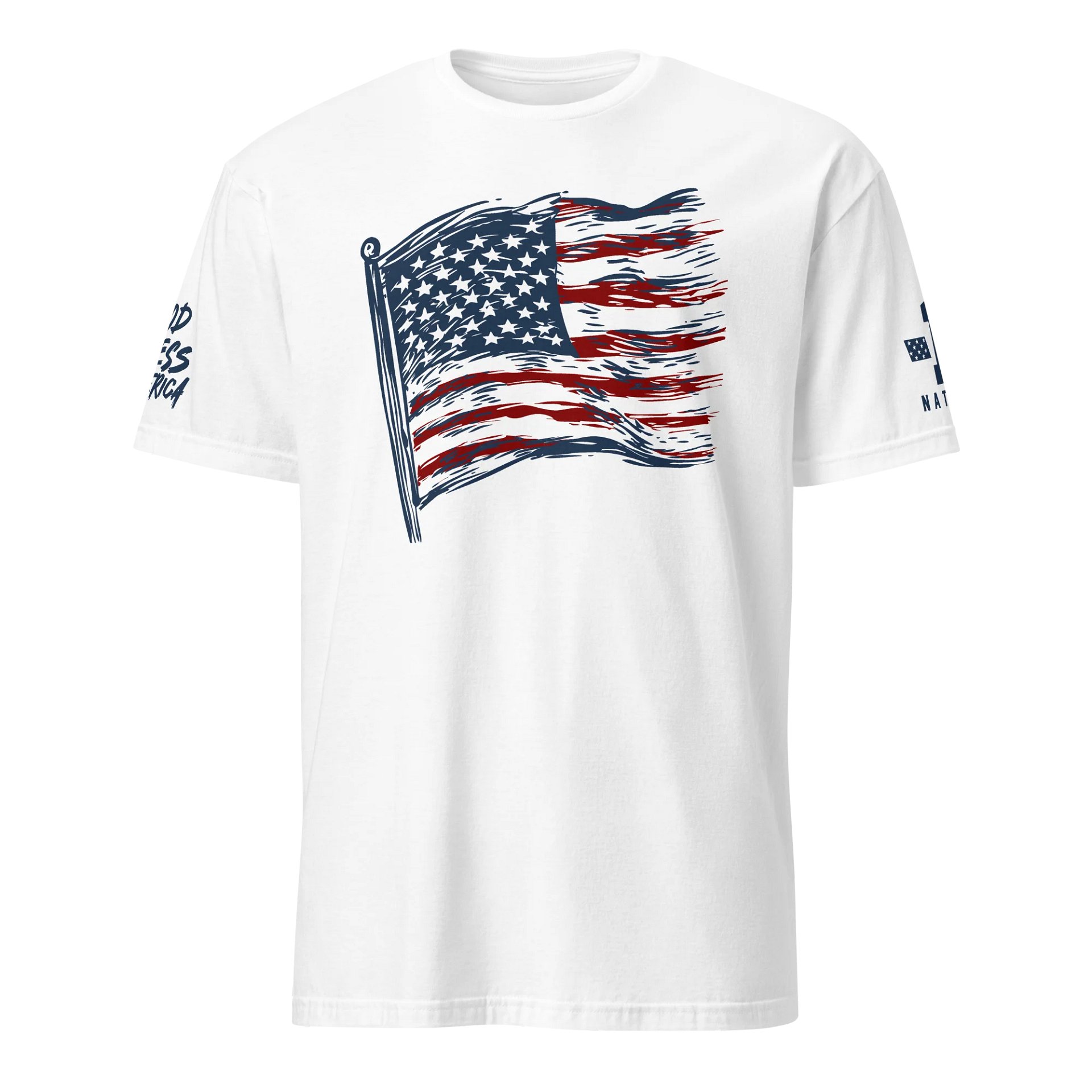 God Bless America Wavy Flag