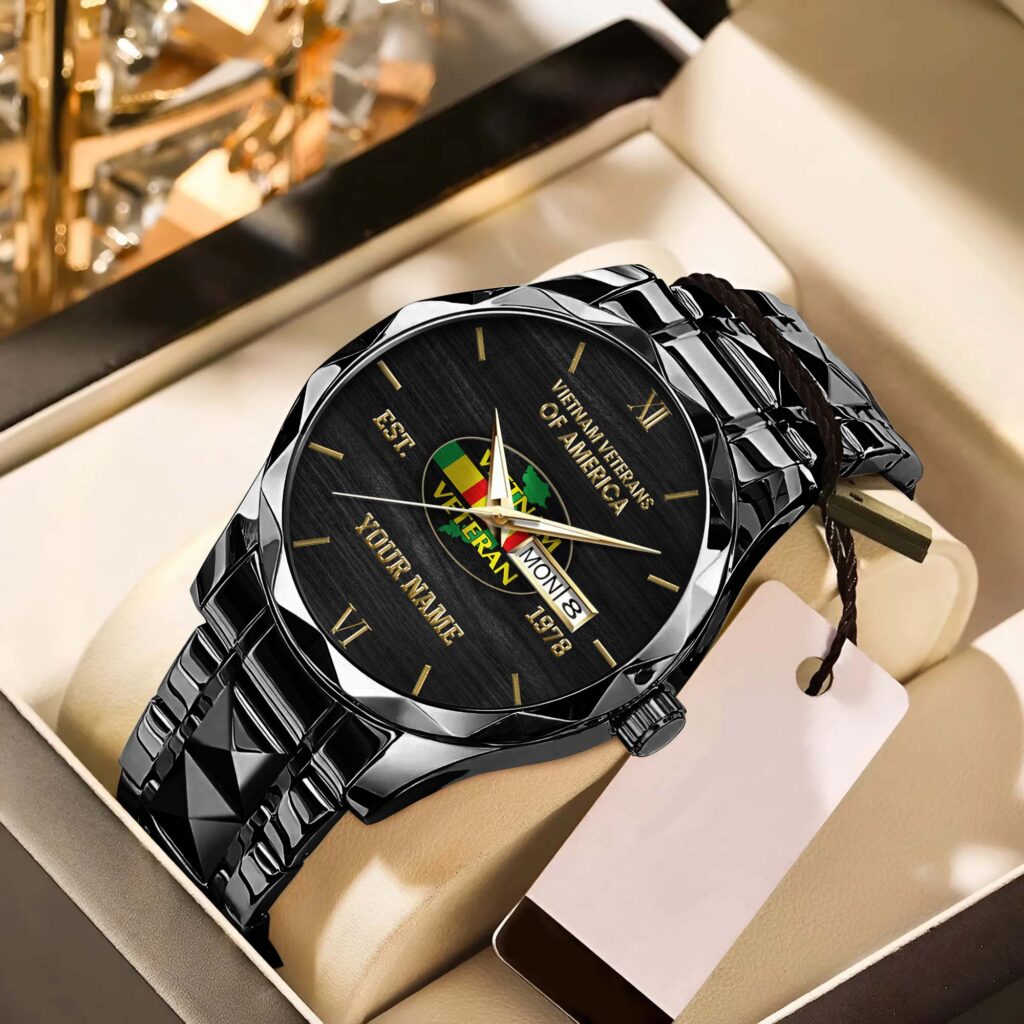 Personalized Vietnam Veterans of America Quartz Watch - Custom Name & Service Year