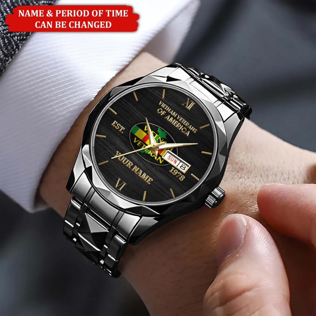 Personalized Vietnam Veterans of America Quartz Watch - Custom Name & Service Year