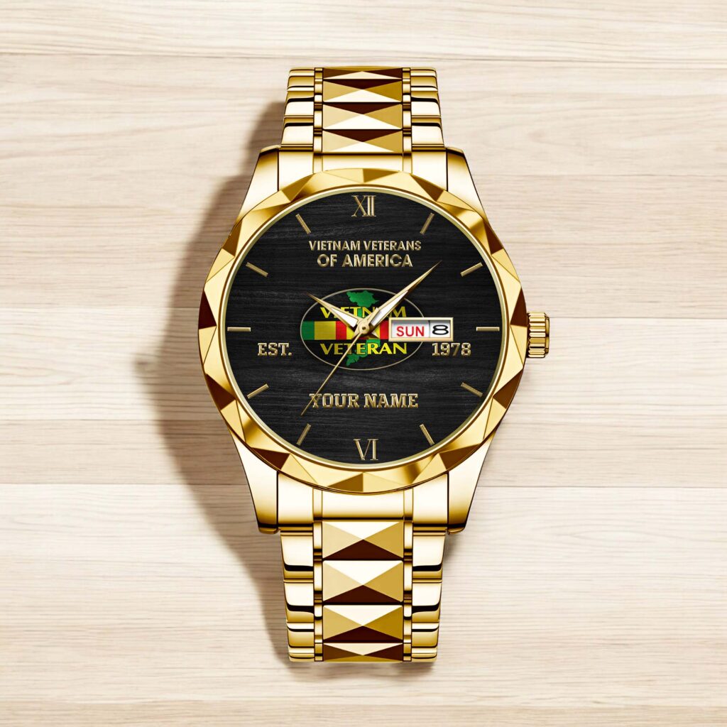 Personalized Vietnam Veterans of America Quartz Watch - Custom Name & Service Year