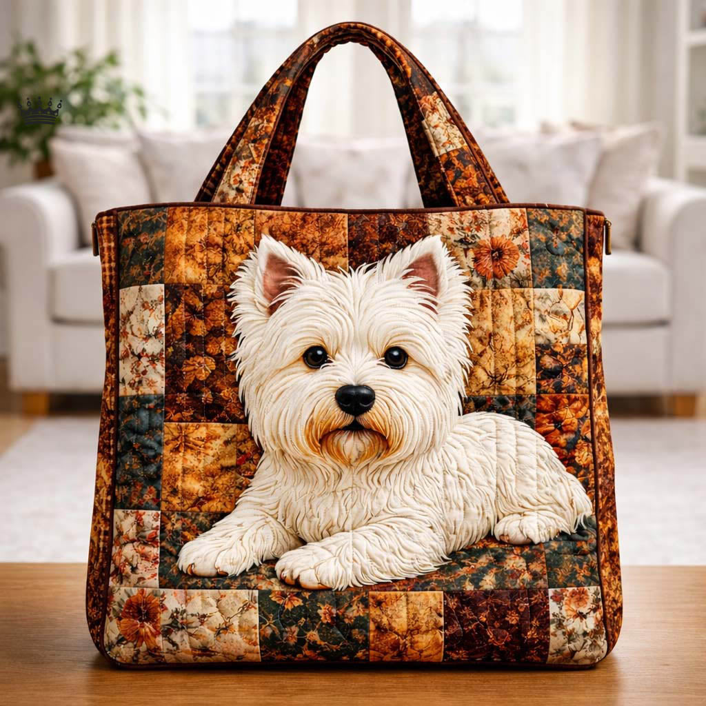 Cozy Westie HomeQuilted Tote Bag GFTOHD13527