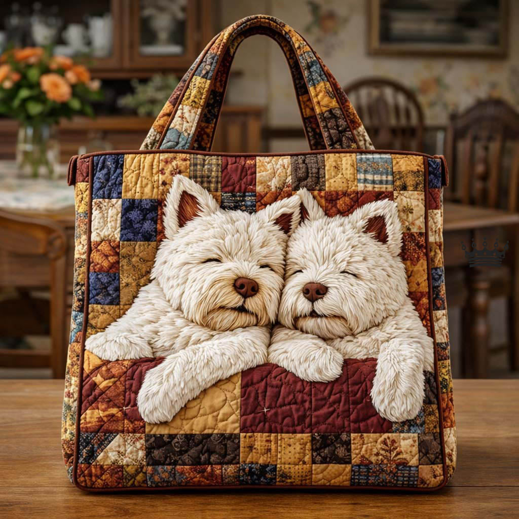 Sleeping Westie DuoQuilted Tote Bag GFTOHD13529