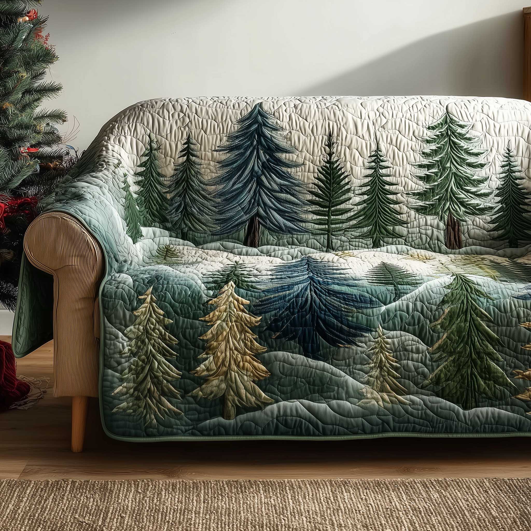Forest Vibe Quilted Sofa Cover GFTOMA6490 - 1
