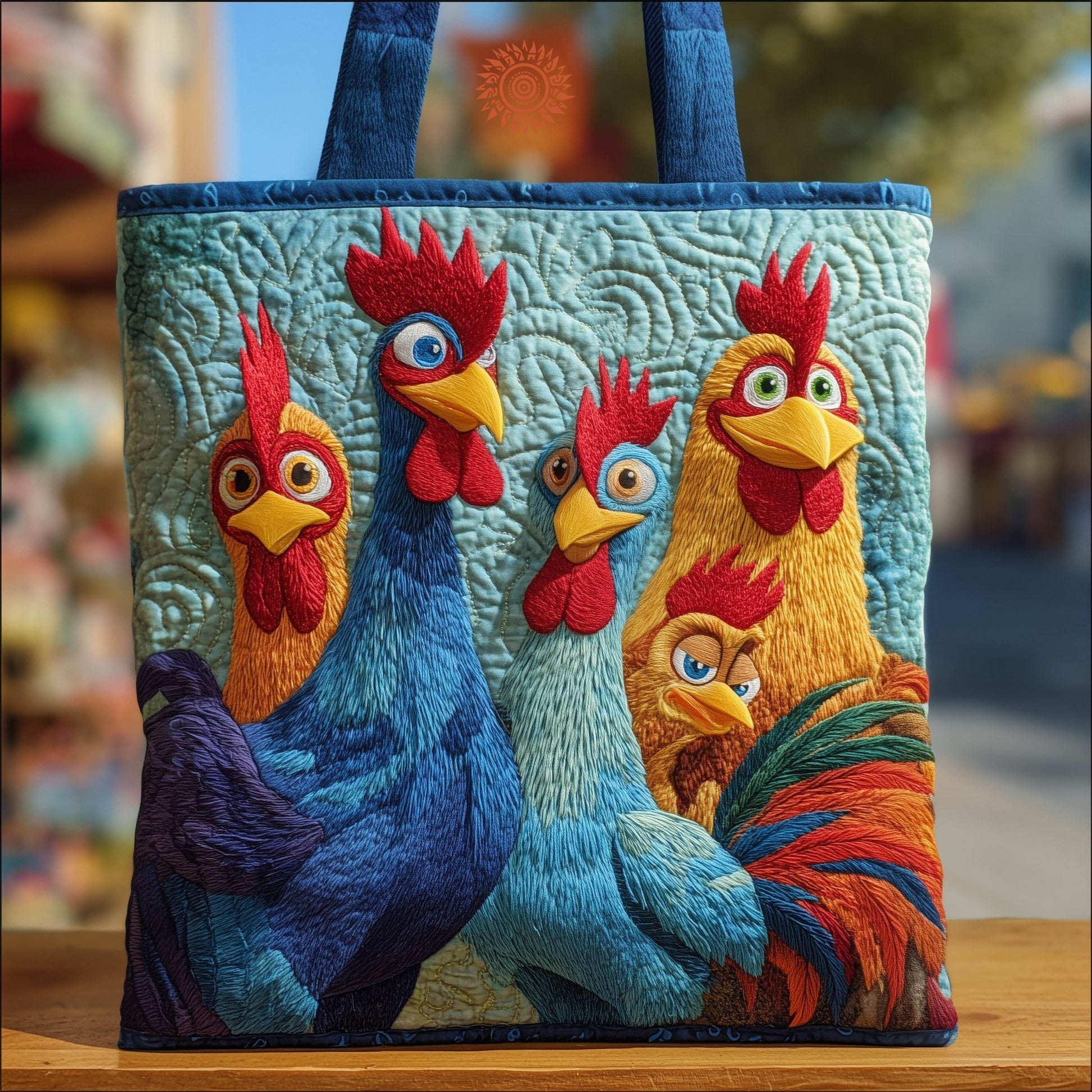 Funky Chicken QuiltedTote Bag GFTOTG18