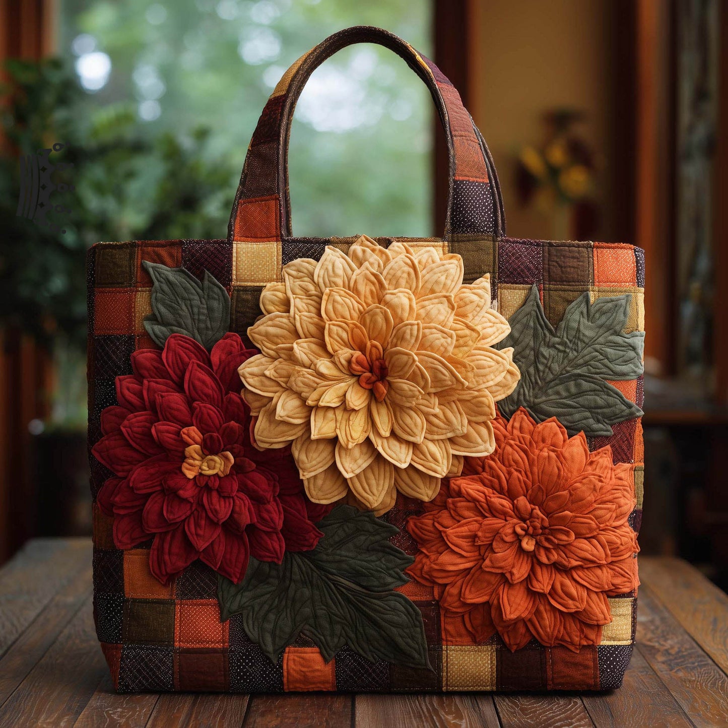 Dahlia Patchwork QuiltedTote Bag GFTOYC2863