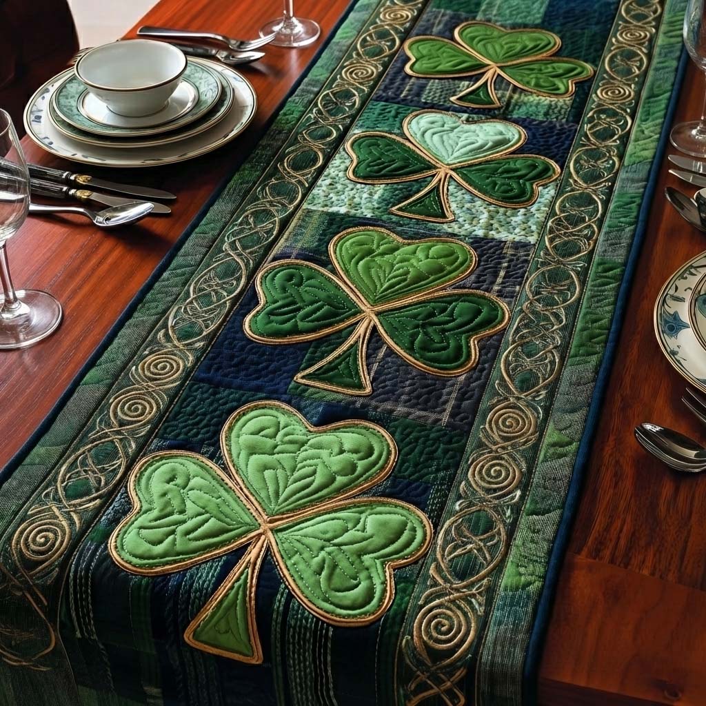 Emerald Blessing QuiltedTable Runner GFTOYC2909