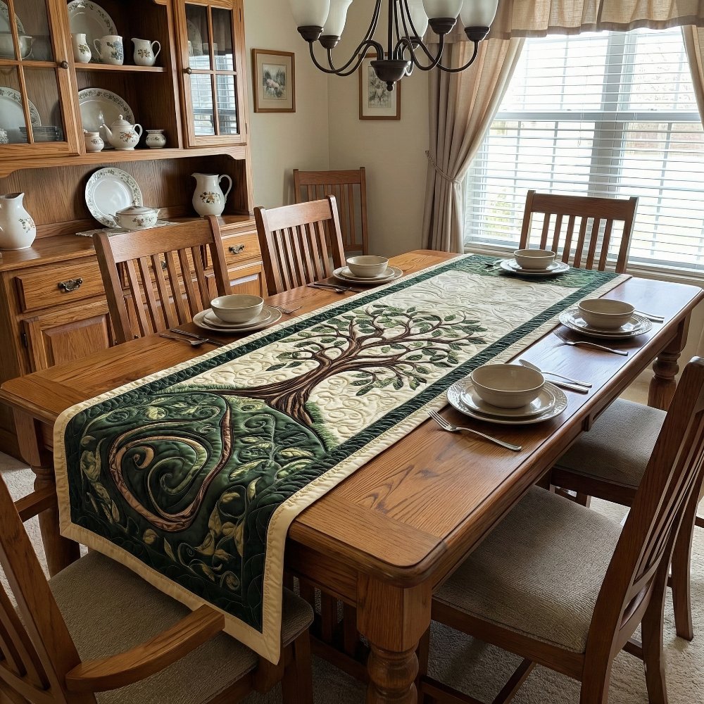 Ancient Celtic Tree Of LifeQuilted Table Runner GFTOAB2366