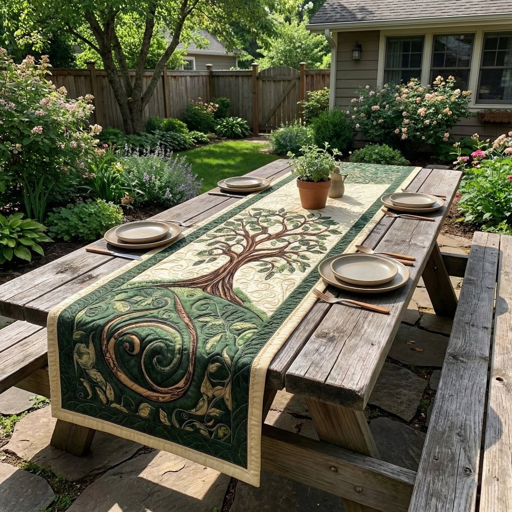 Ancient Celtic Tree Of LifeQuilted Table Runner GFTOAB2366