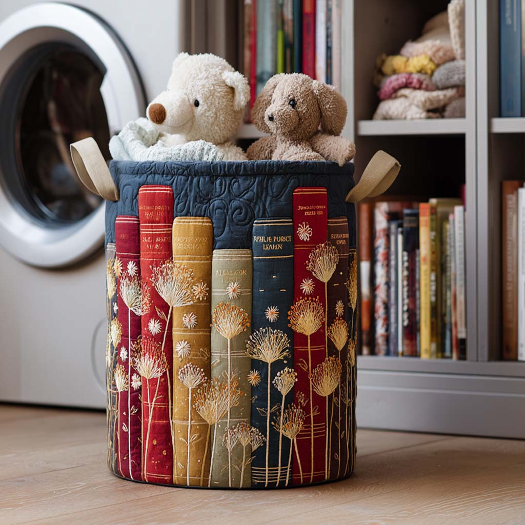 Reading Quilted Laundry Basket NCU0QN007 - Read and Relax Quilted Laundry Basket NCU0NNT1127