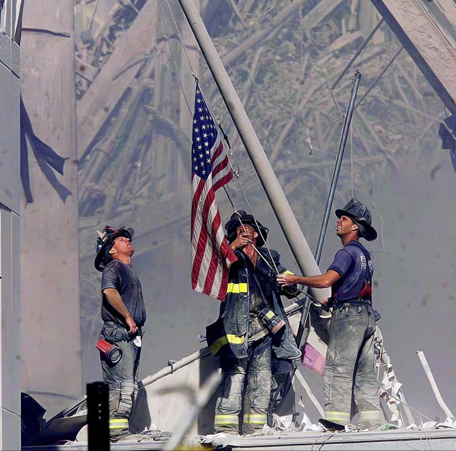 2001 - Raising the Flag at Ground Zero