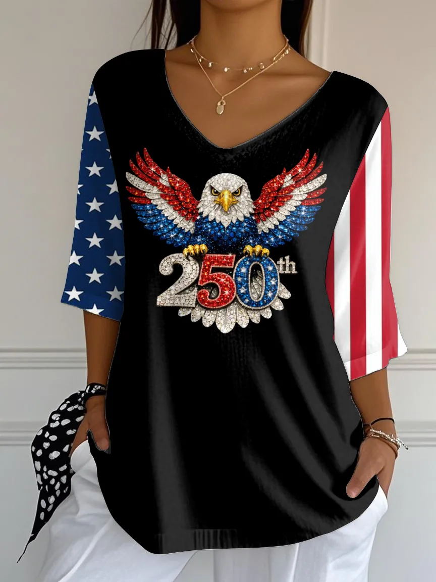 Retro 250th Anniversary Print T-Shirt