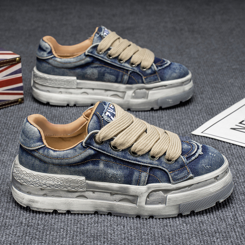 🔥LAST DAY 50% OFF🔥Casual, Chunky-Soled, Lightweight, Retro-Style Denim Canvas Men's Sneakers