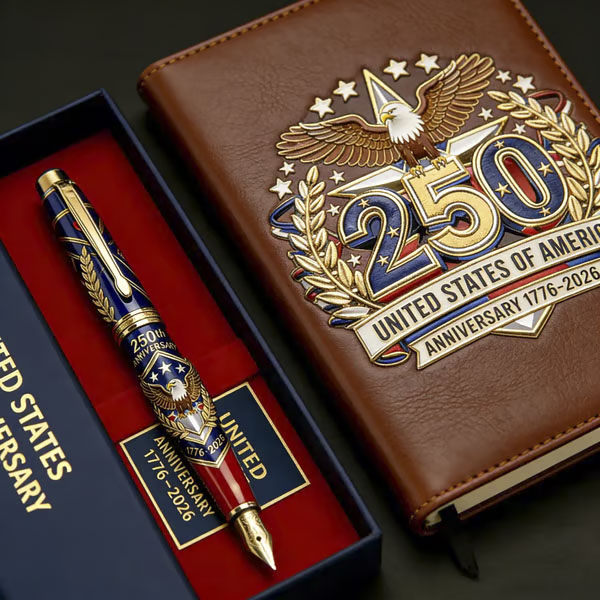 🏆#1 Bestselling - ❤250th U.S. Anniversary Pen & Notebook Set