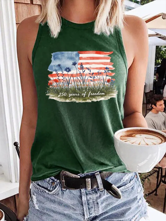 250 Years Freedom Print Tank Top