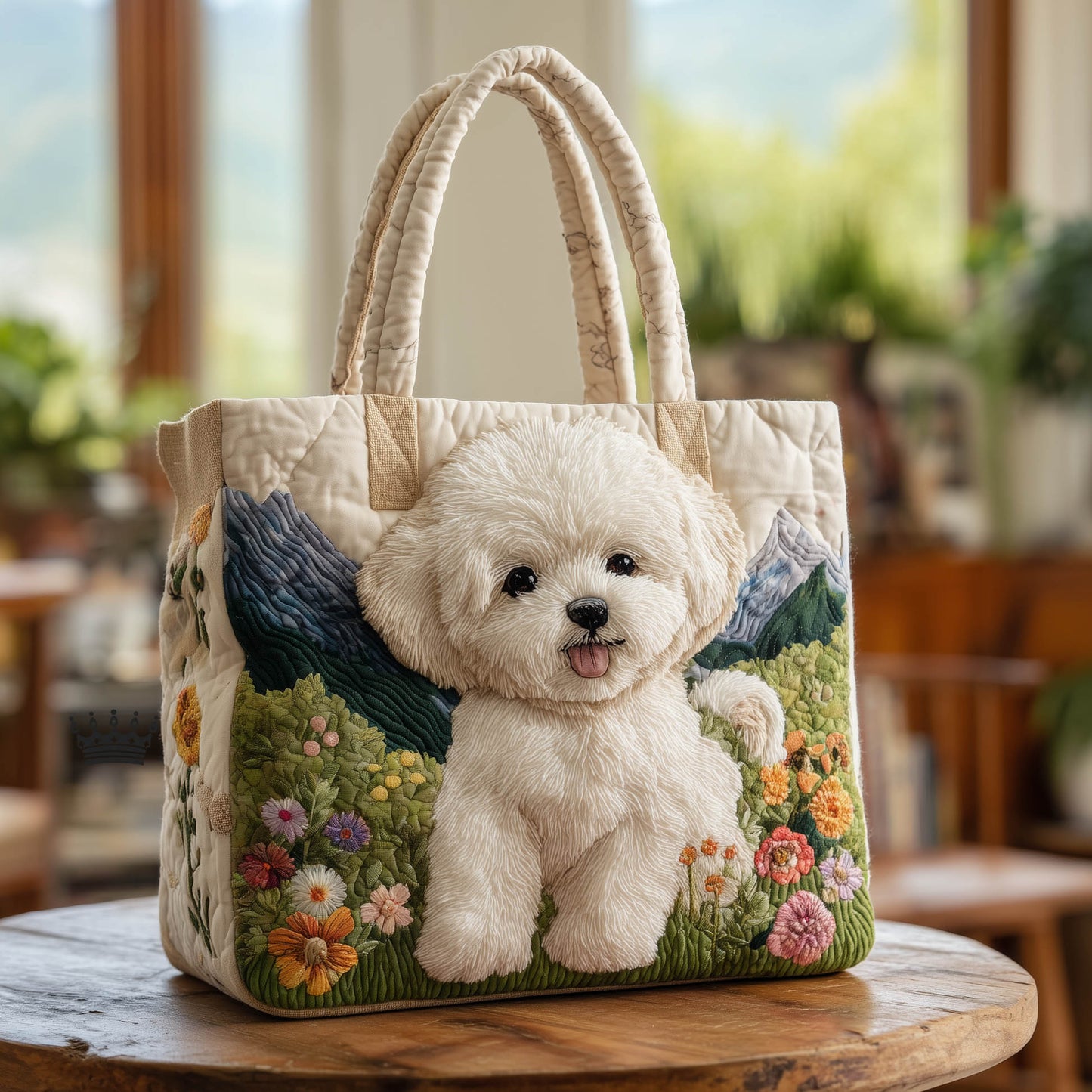 Adorable Bichon QuiltedTote Bag GFTOTG04