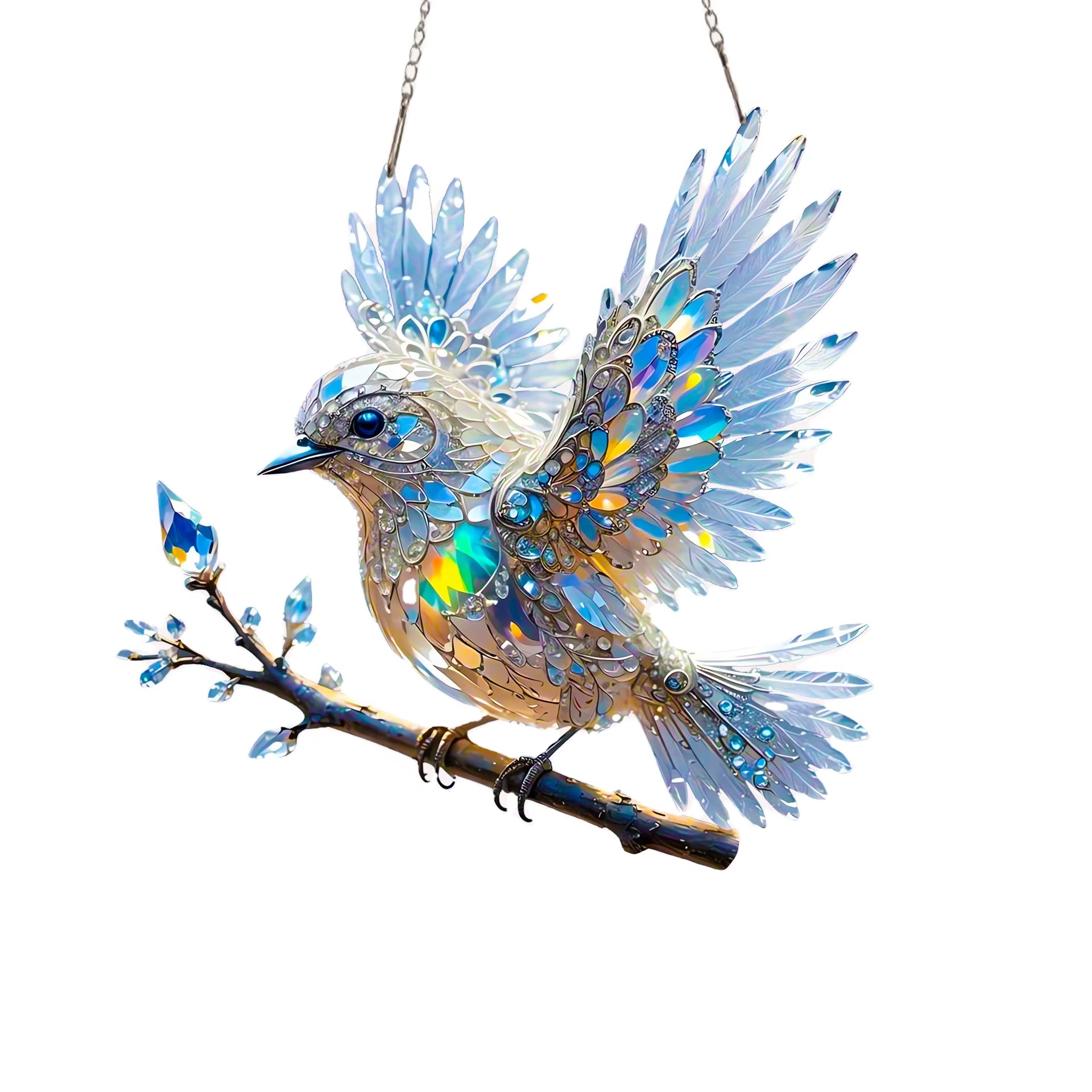 Crystal Bird Decoration – Sparkling Light for Windows & Home