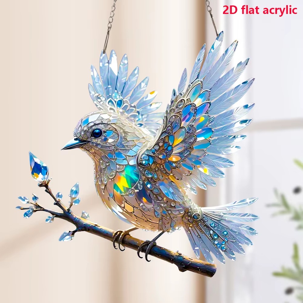 Crystal Bird Decoration – Sparkling Light for Windows & Home