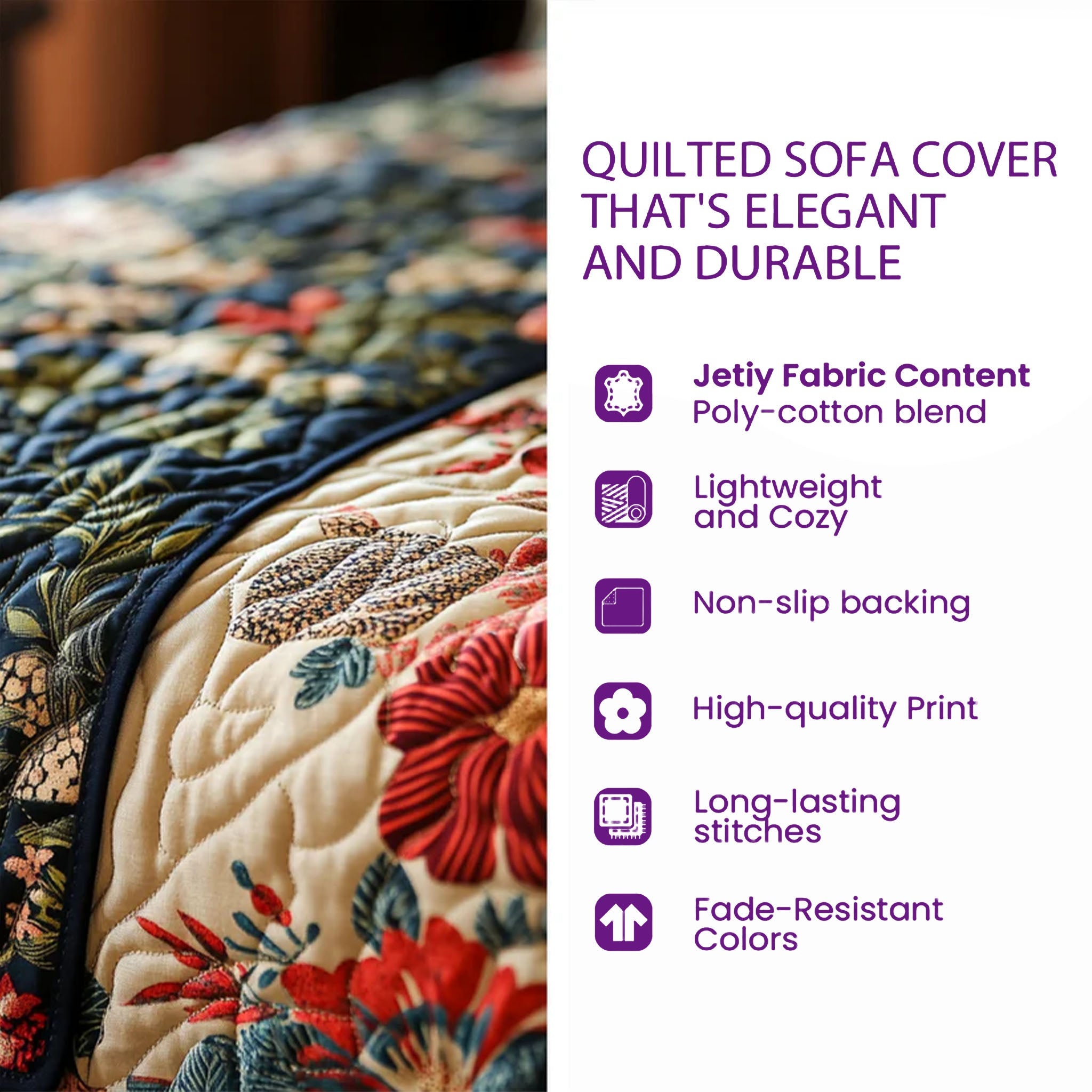 Golf Course Quilted Sofa   Cover GFTONT5584 - 8