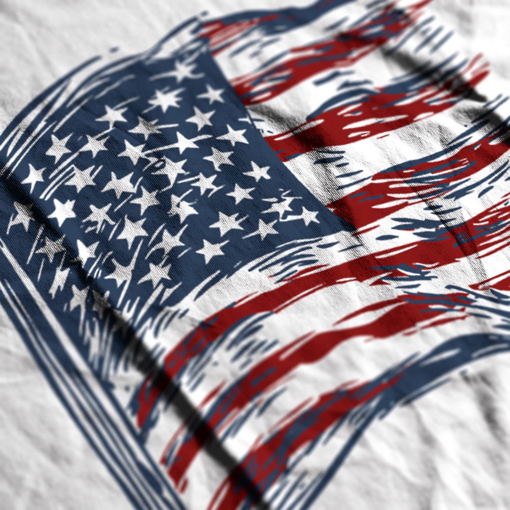 God Bless America Wavy Flag