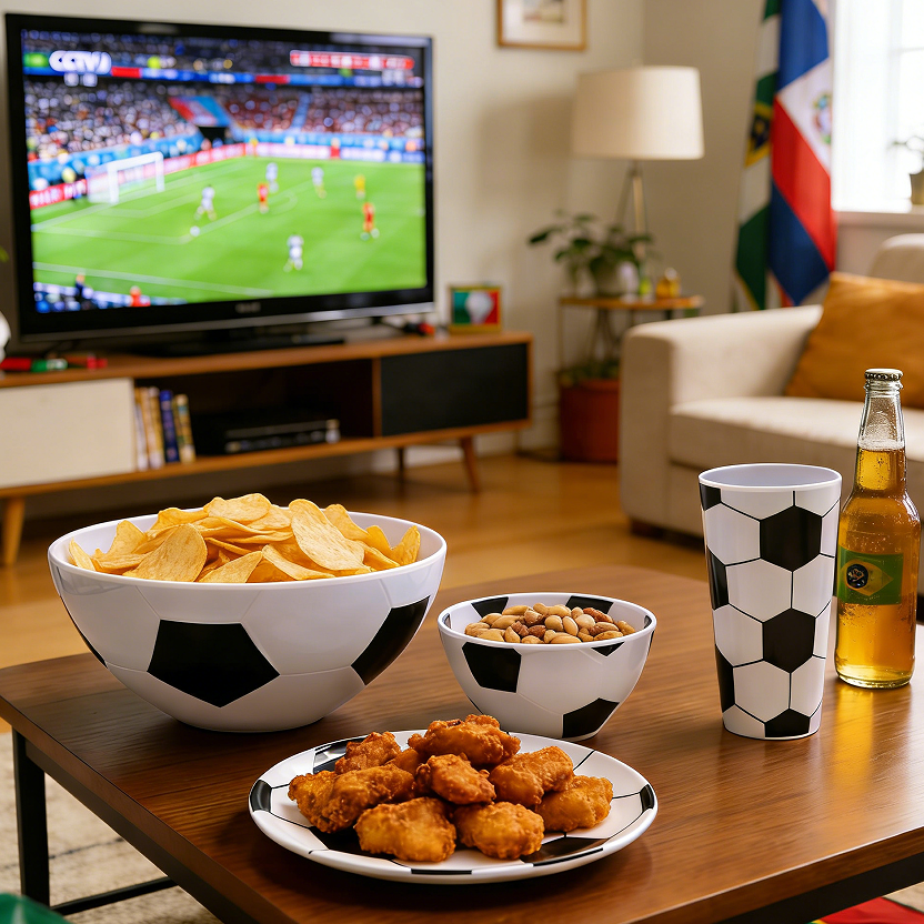 ⚽ Classic Soccer Theme Watch Party Dinnerware Set