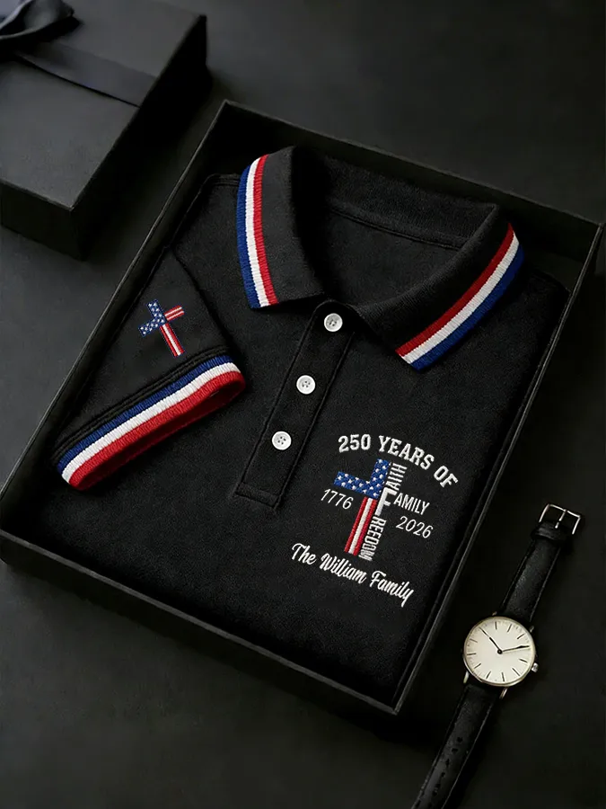 Men's America 250th Anniversary Faith Freedom Polo Shirt