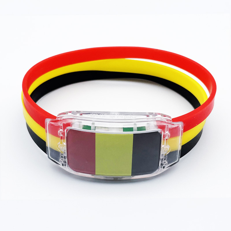 Soccer Fan Light-Up Silicone Wristband for Parties