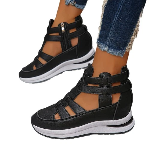 Womens Close Toed Hollow Out Summer Platform Fashion Sandals