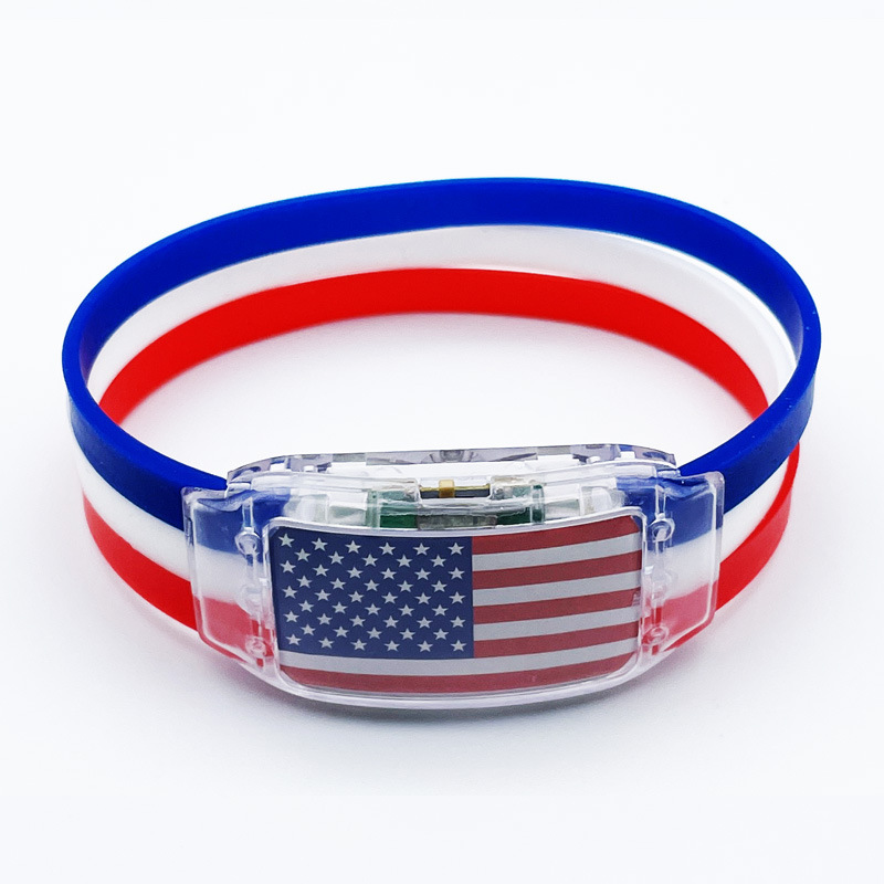 Soccer Fan Light-Up Silicone Wristband for Parties