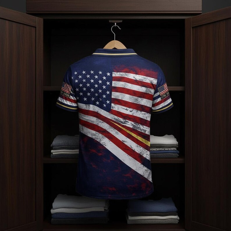 USA 250th Anniversary Polo Shirt, American Flag 1776–2026 Patriotic Polo, Gift for Dad Mom, United States Eagle Independence Day Apparel
