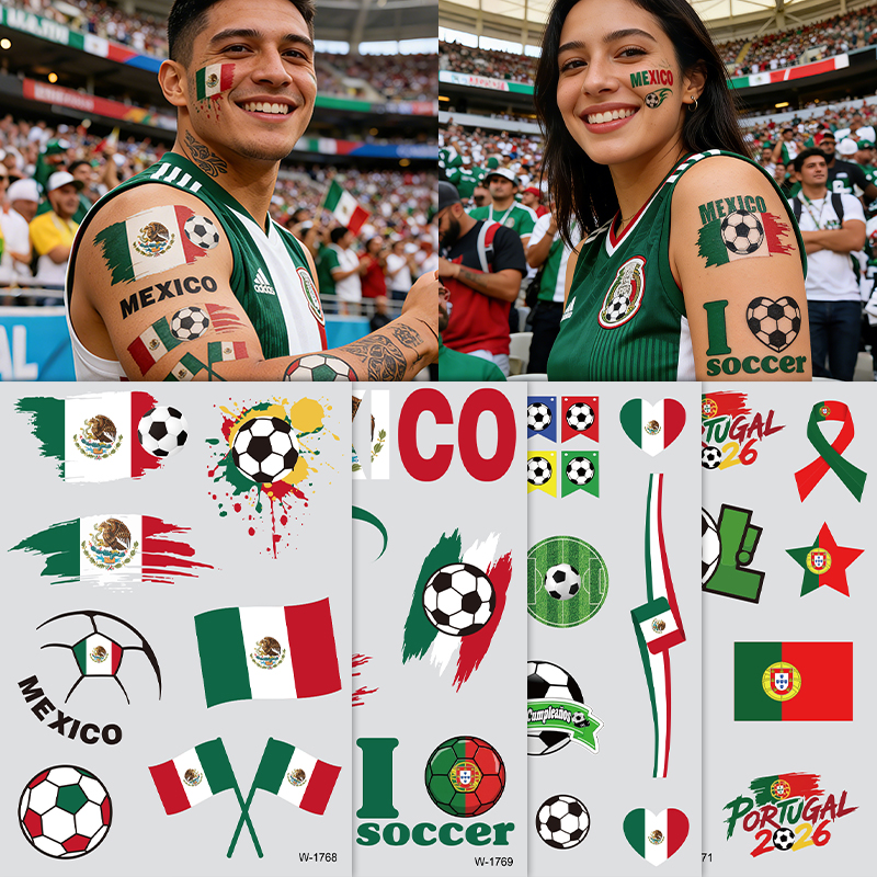 [Copy]Waterproof National Flag Temporary Tattoos