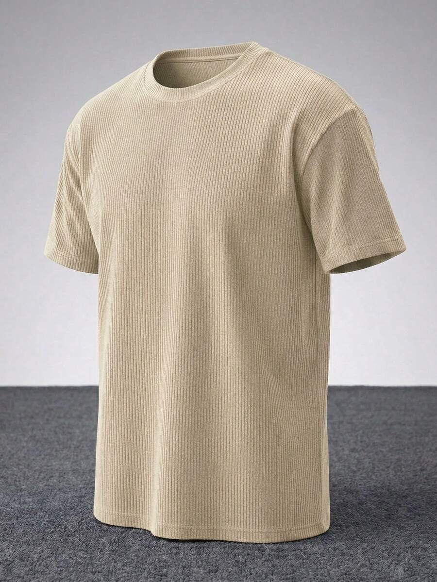 Men's Casual Loose Fit Round Neck Short Sleeve T-Shirt