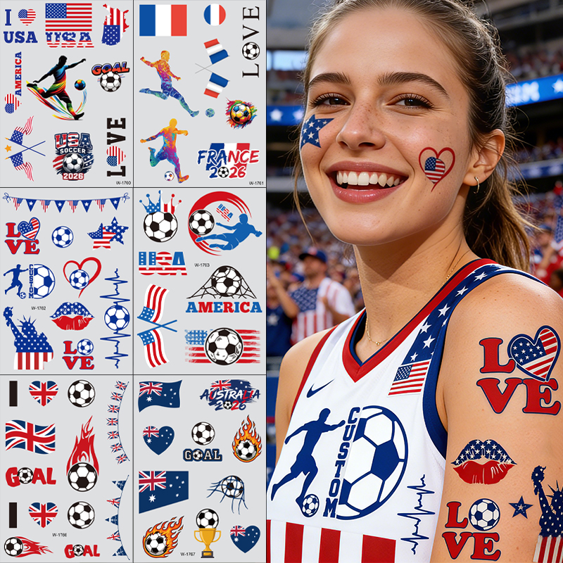 [Copy]Waterproof National Flag Temporary Tattoos